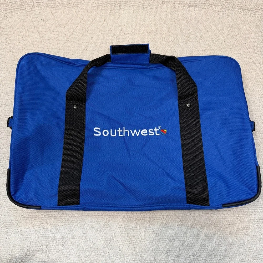 Southwest Airlines Blue Duffel Bag Travel Carry On Embroidered Logo HALO 24 Inch